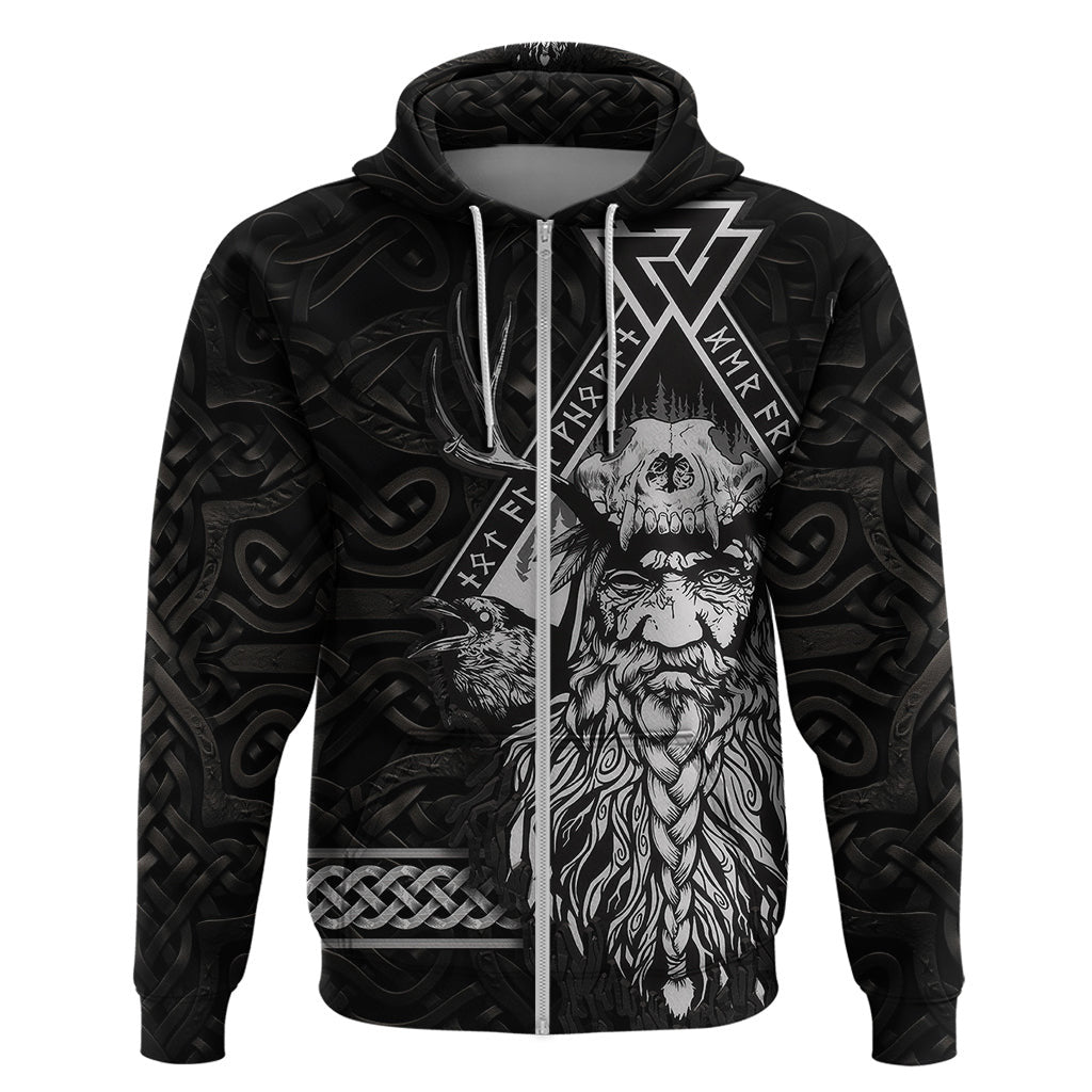 Norse Enigma Odin's Vision White Viking Hoodie
