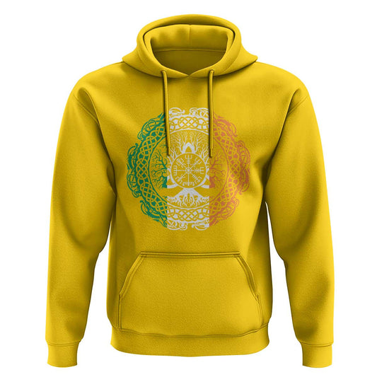 Norse Gaels Viking Yggdrasil Awe Tree Irish St Patricks Day Viking Hoodie Cotton