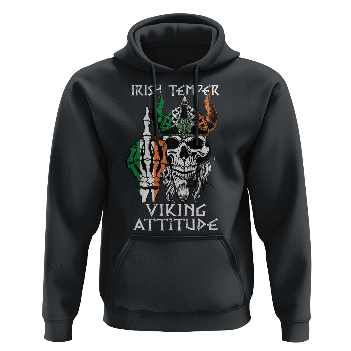 Funny Irish Irish Temper Viking Attitude Viking Hoodie Cotton