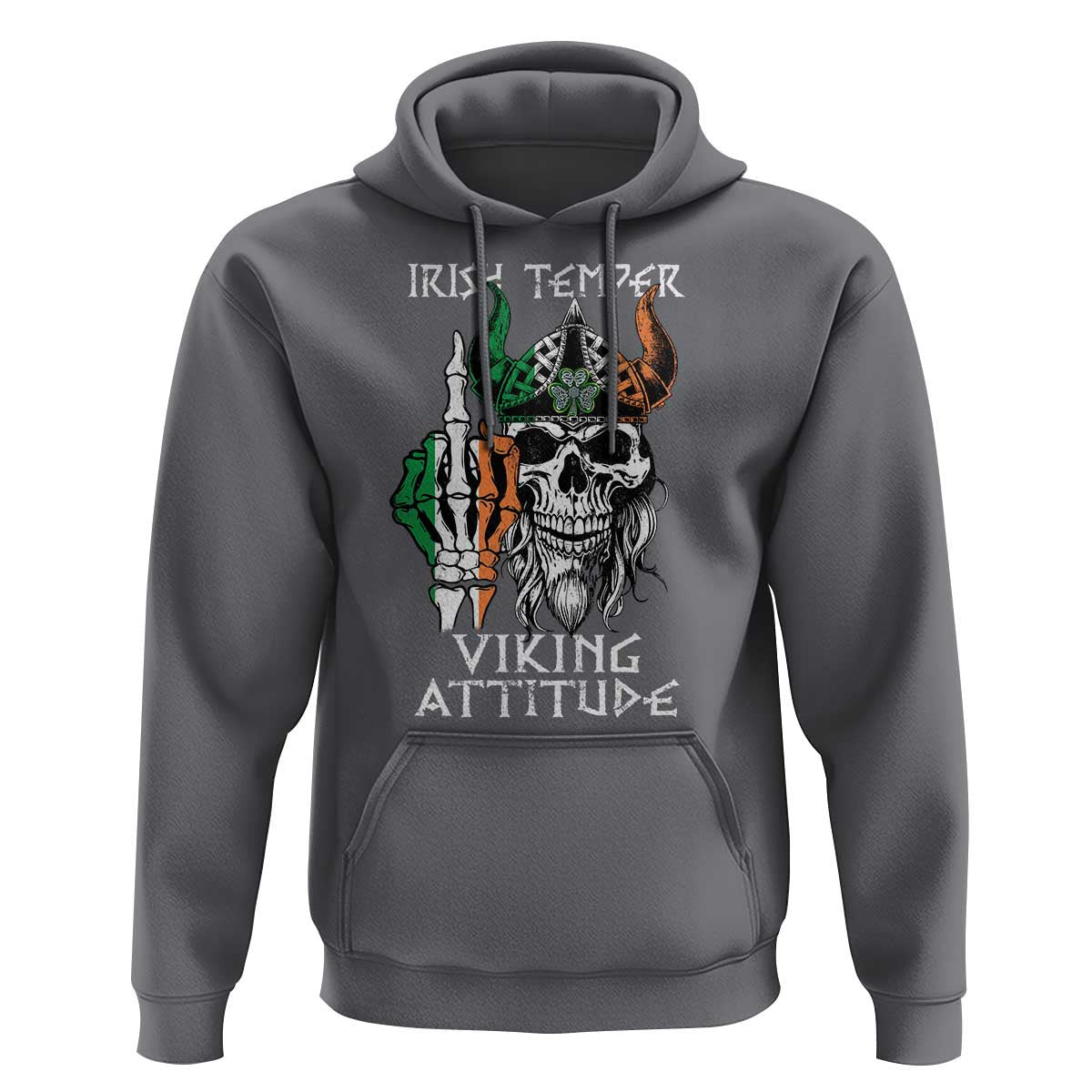 Funny Irish Irish Temper Viking Attitude Viking Hoodie Cotton