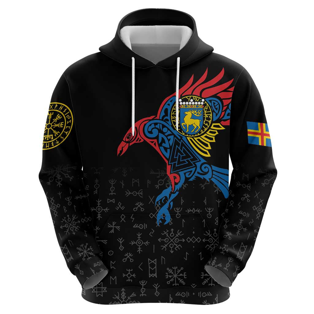 Aland Vikings Culture Zipper Norse Mythology Raven Tattoo Viking Hoodie