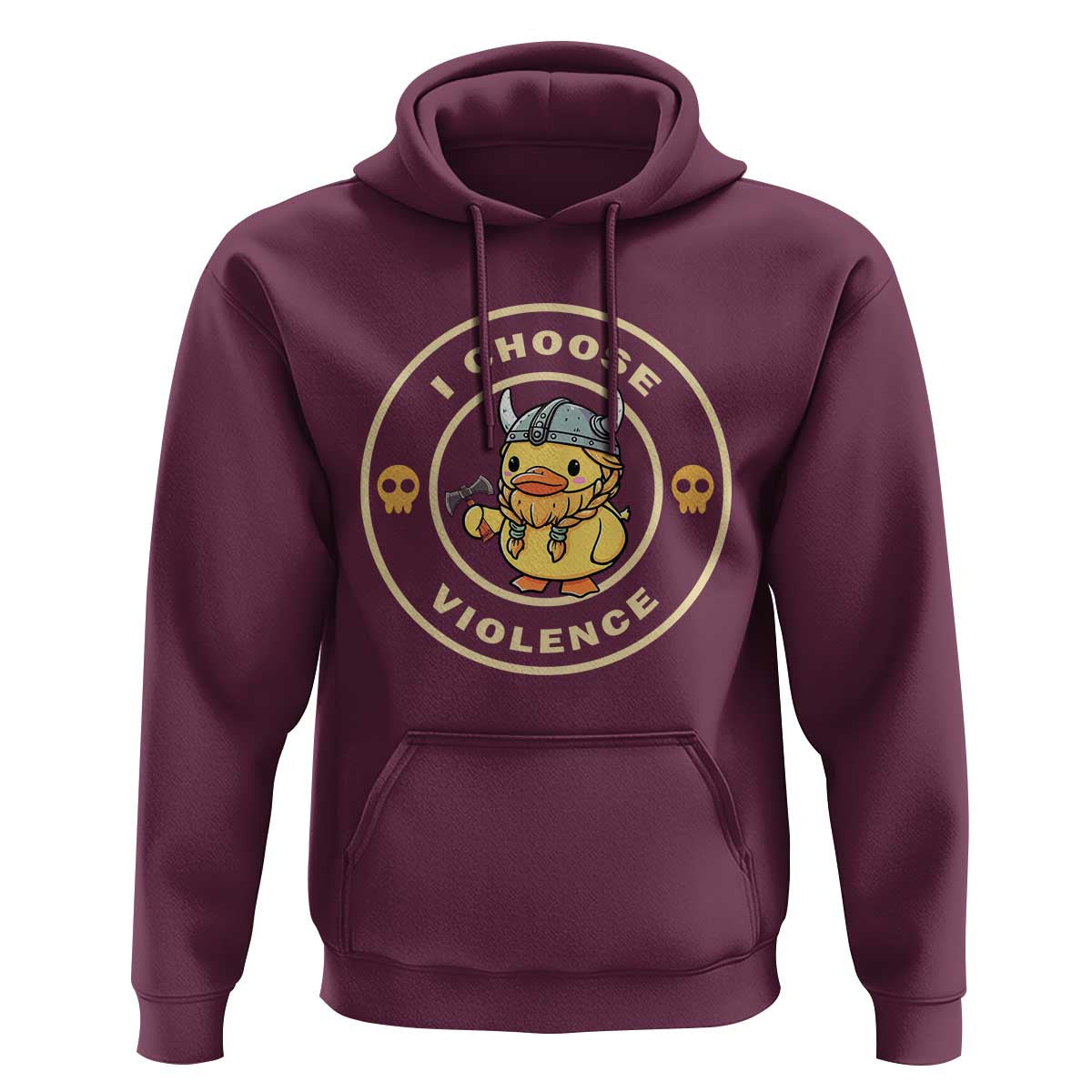Funny Viking Duck Meme I Choose Violence Viking Hoodie Cotton