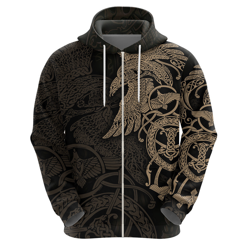 Viking Raven Wisdom in Flight Viking Hoodie