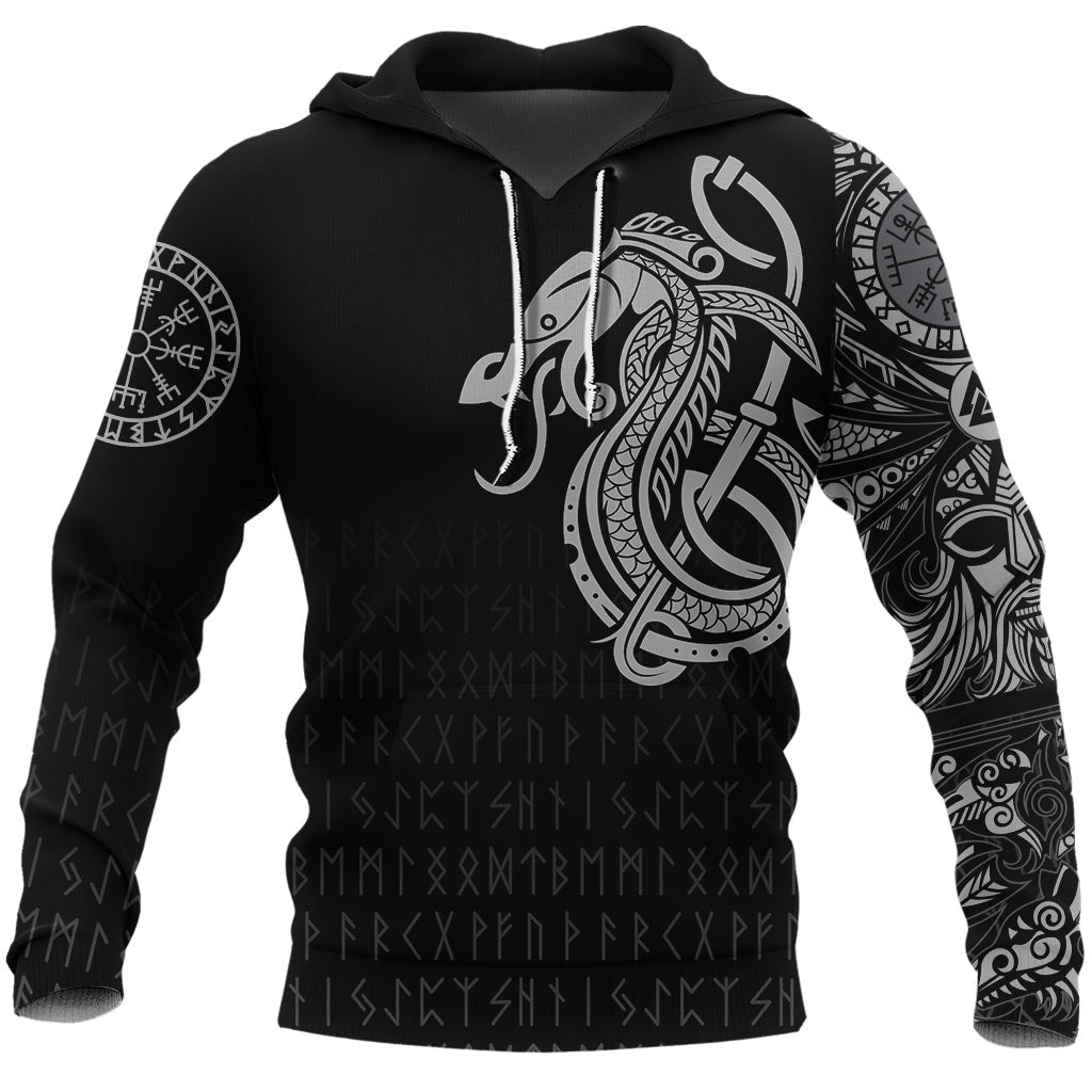 Viking Style Hoodie Dragon A39 VKNGB