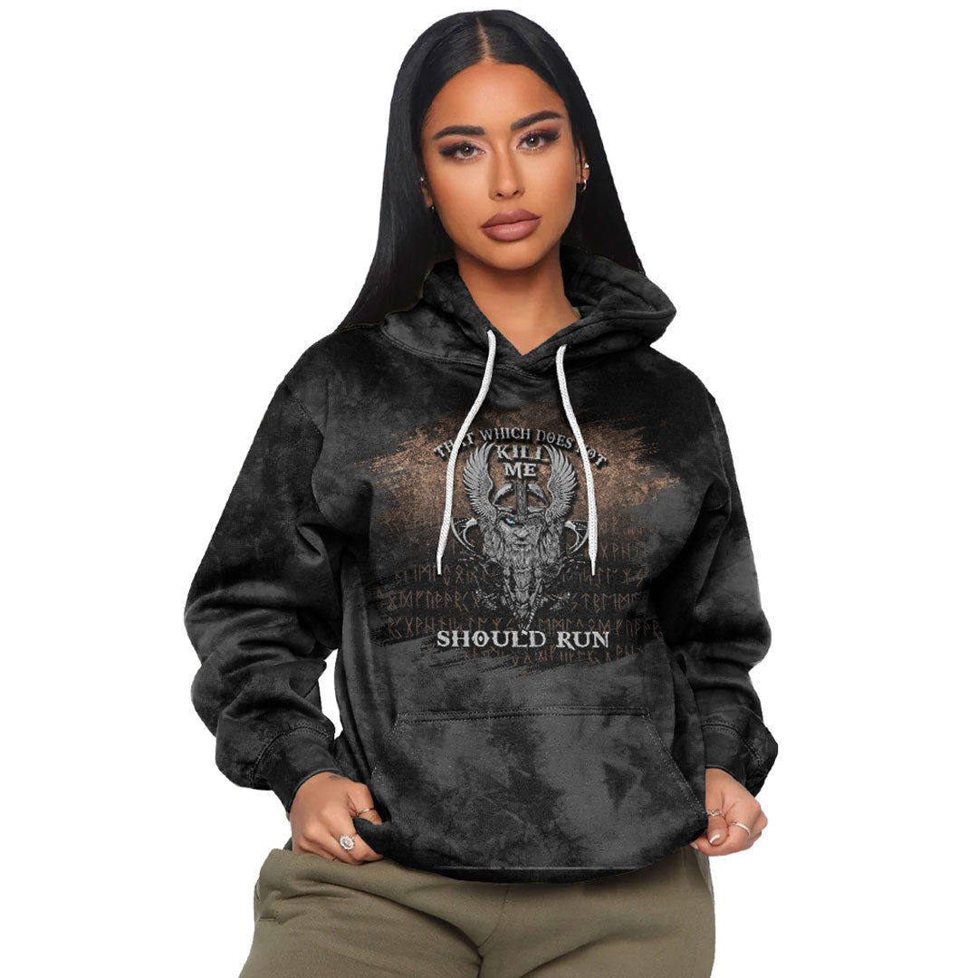 Viking Style Hoodie -That Which Does Not Kill Me Should Run Viking Roots Hoodie A39 VKNGB