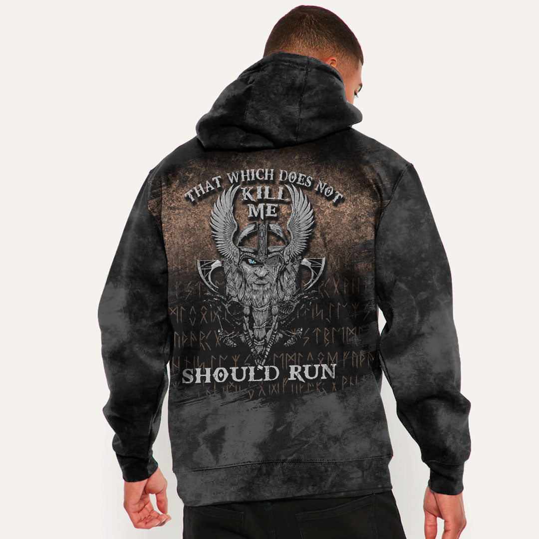 Viking Style Hoodie -That Which Does Not Kill Me Should Run Viking Roots Hoodie A39 VKNGB