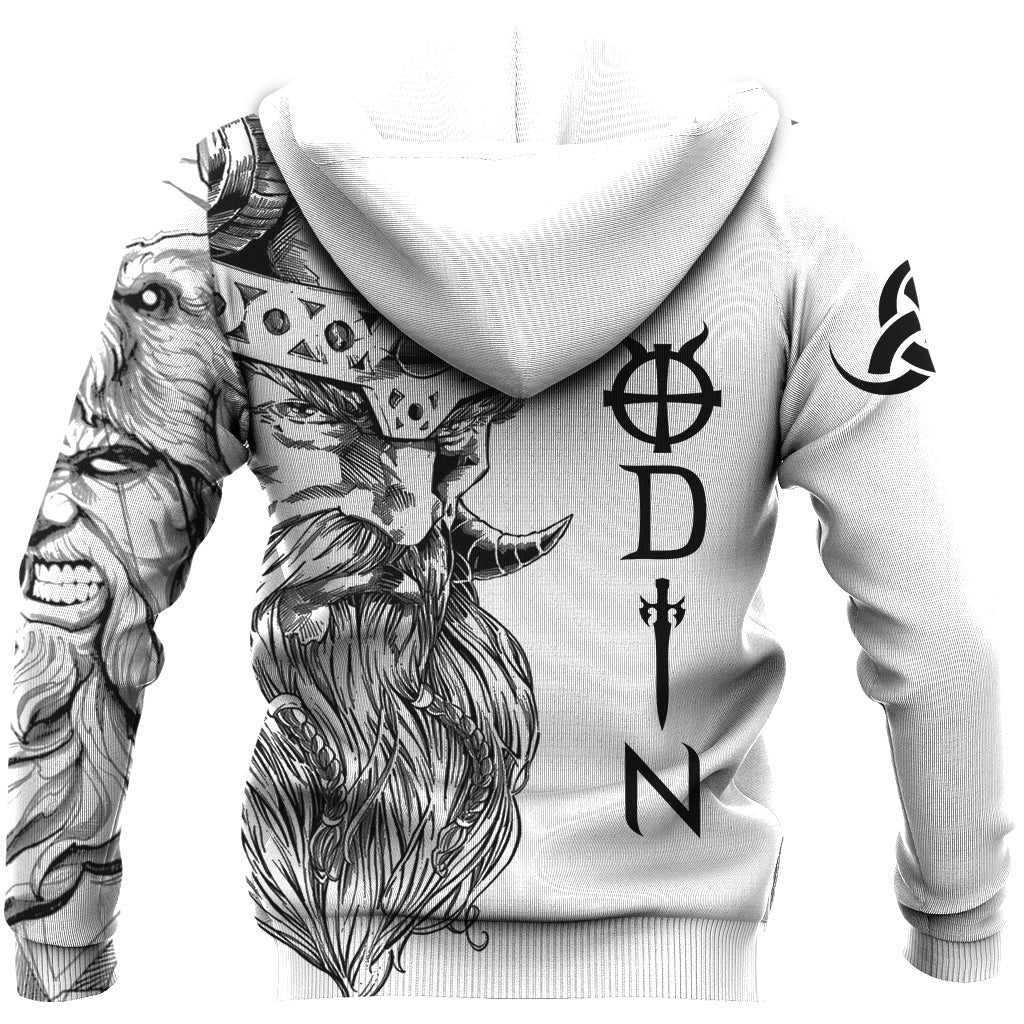 Viking Style - Odin Horn of Odin Tattoo Hoodie A39 VKNGB