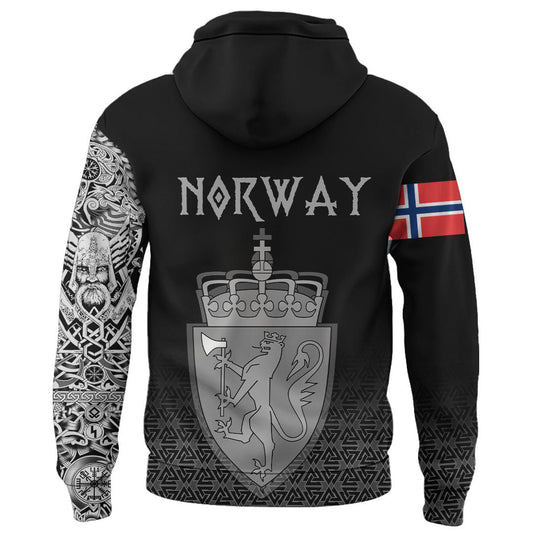 Viking Style Hoodie - Norway Coat Of Arms A39 VKNGB