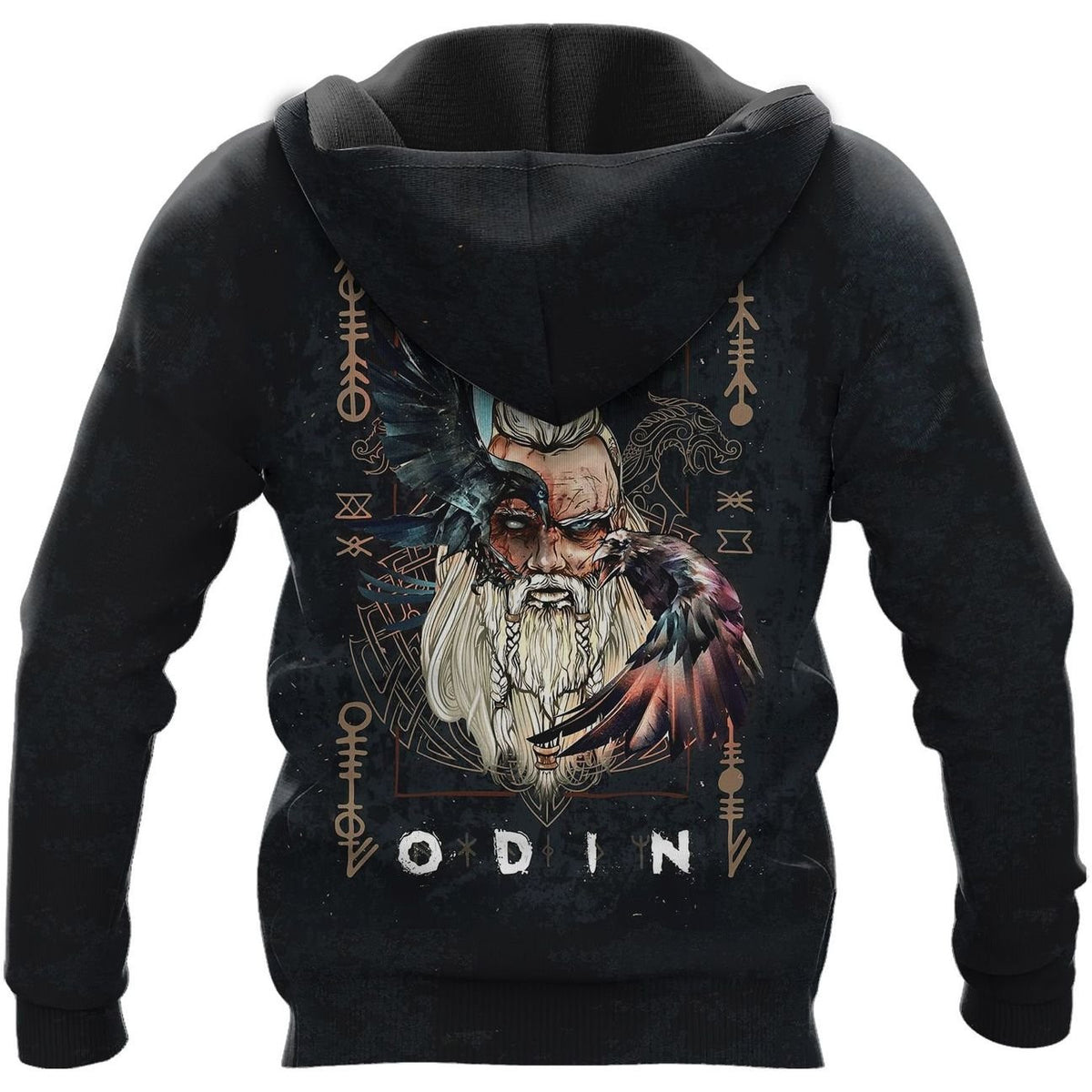 VikingStyle Clothing - FENRIR - ODIN Hoodie A39 VKNGB