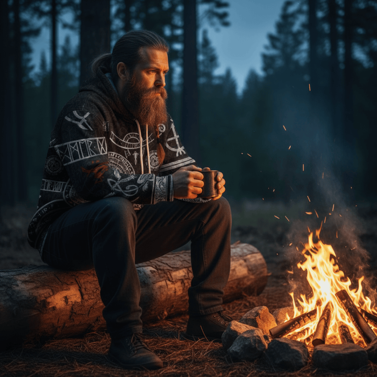 VikingStyle Clothing - The Wheel Of Time Hoodie A39 VKNGB