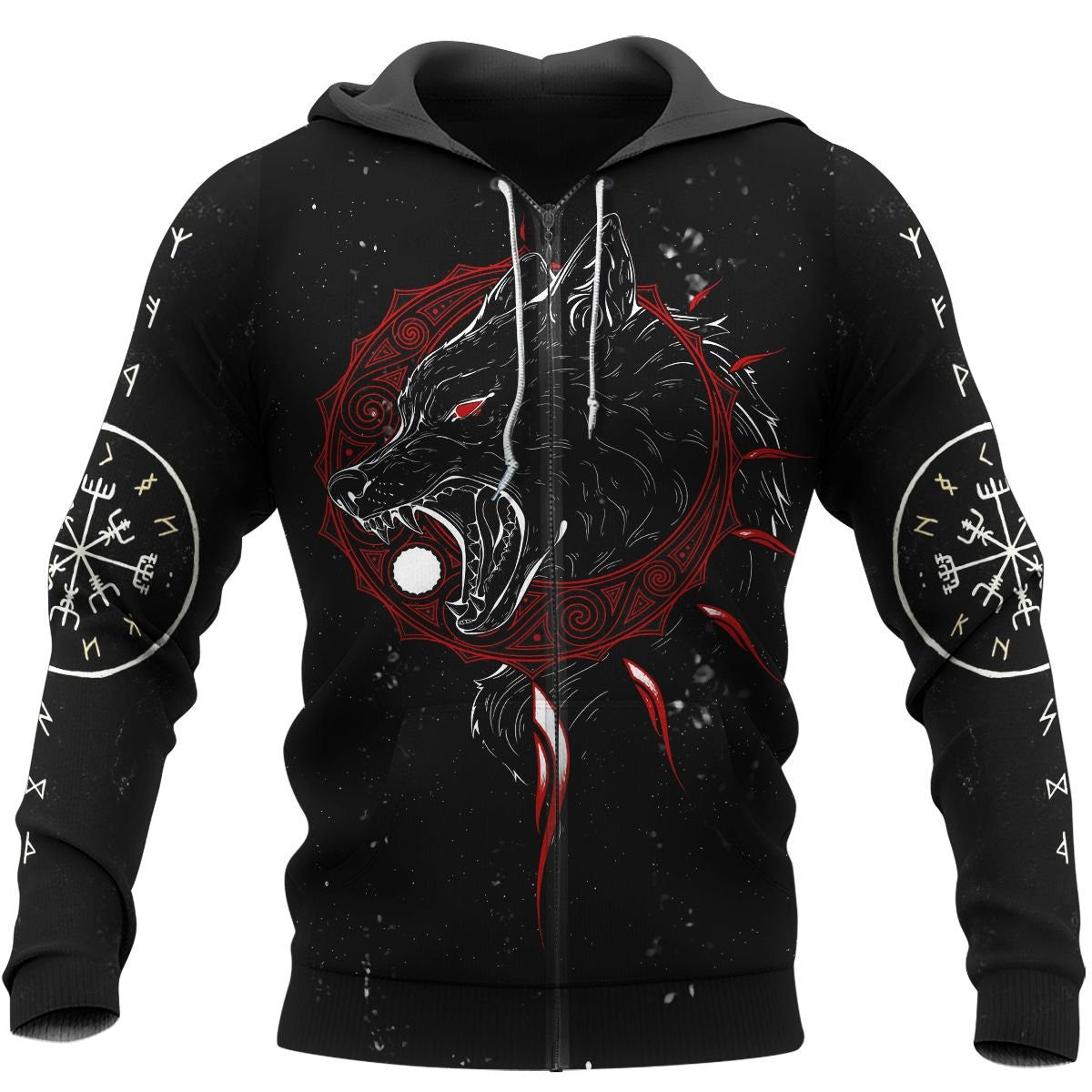 VikingStyle Clothing - HATI AND SKOLL Hoodie A39 VKNGB