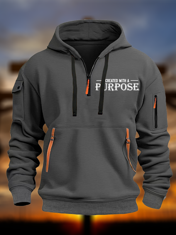 Created With A Purpose Jesus God Christian Zipper Hoodies