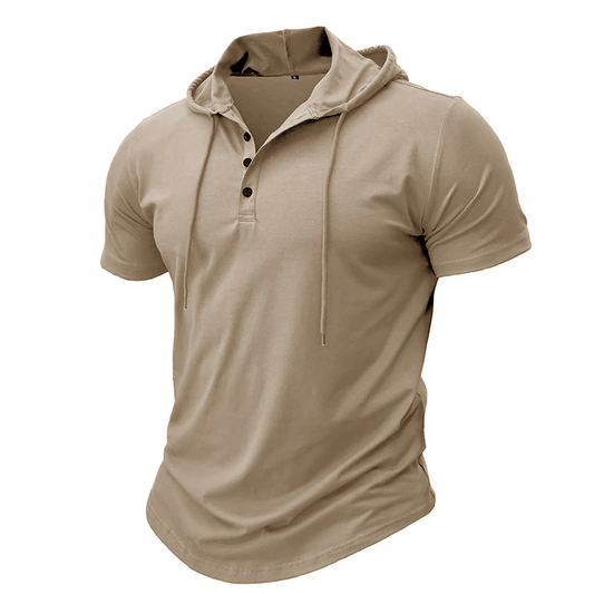 Men’s Hooded Henley Shirt