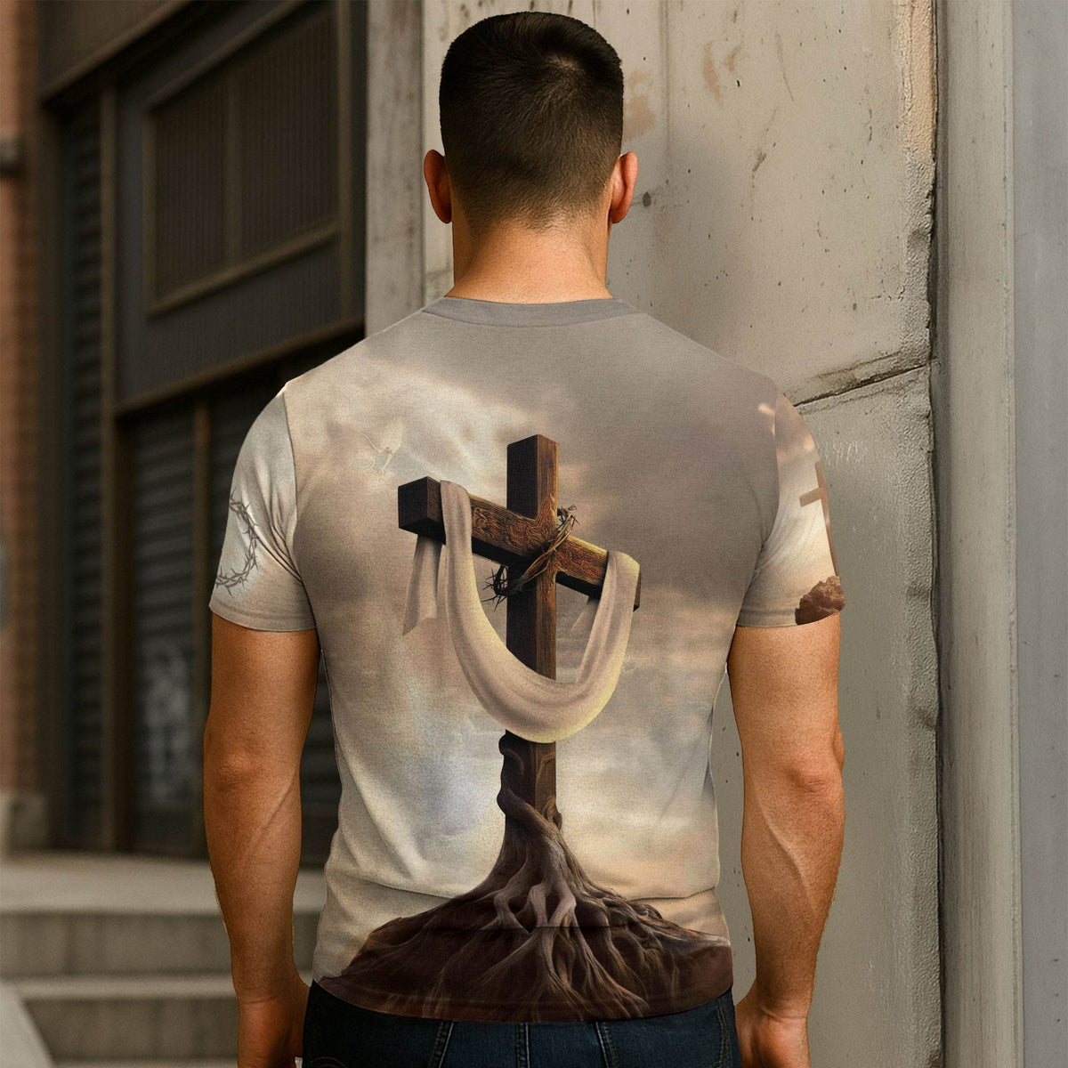 Rooted In Christ Lion And Savior In The Cross T-Shirt