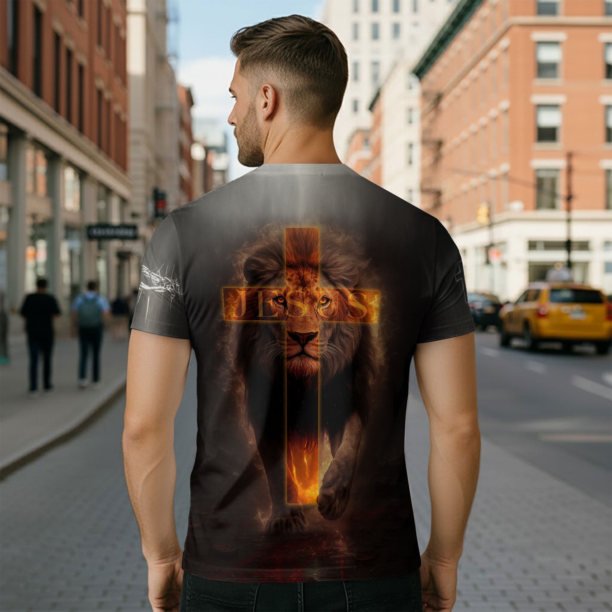 Jesus Loves You Dark Glory Lion Christian T-Shirt
