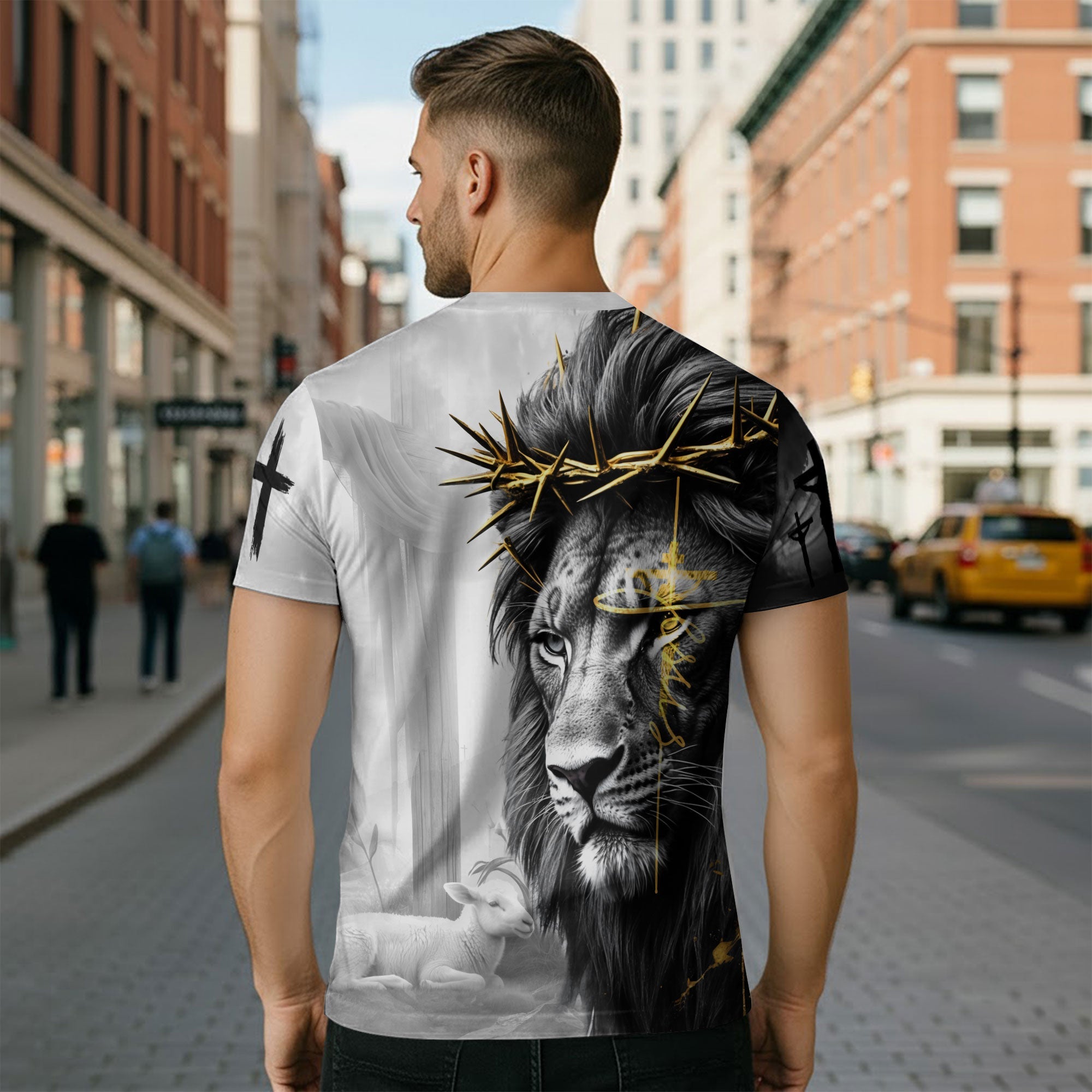 I Can Do All Things Through Christ Crown of Thorns Lion Christian T-Shirt
