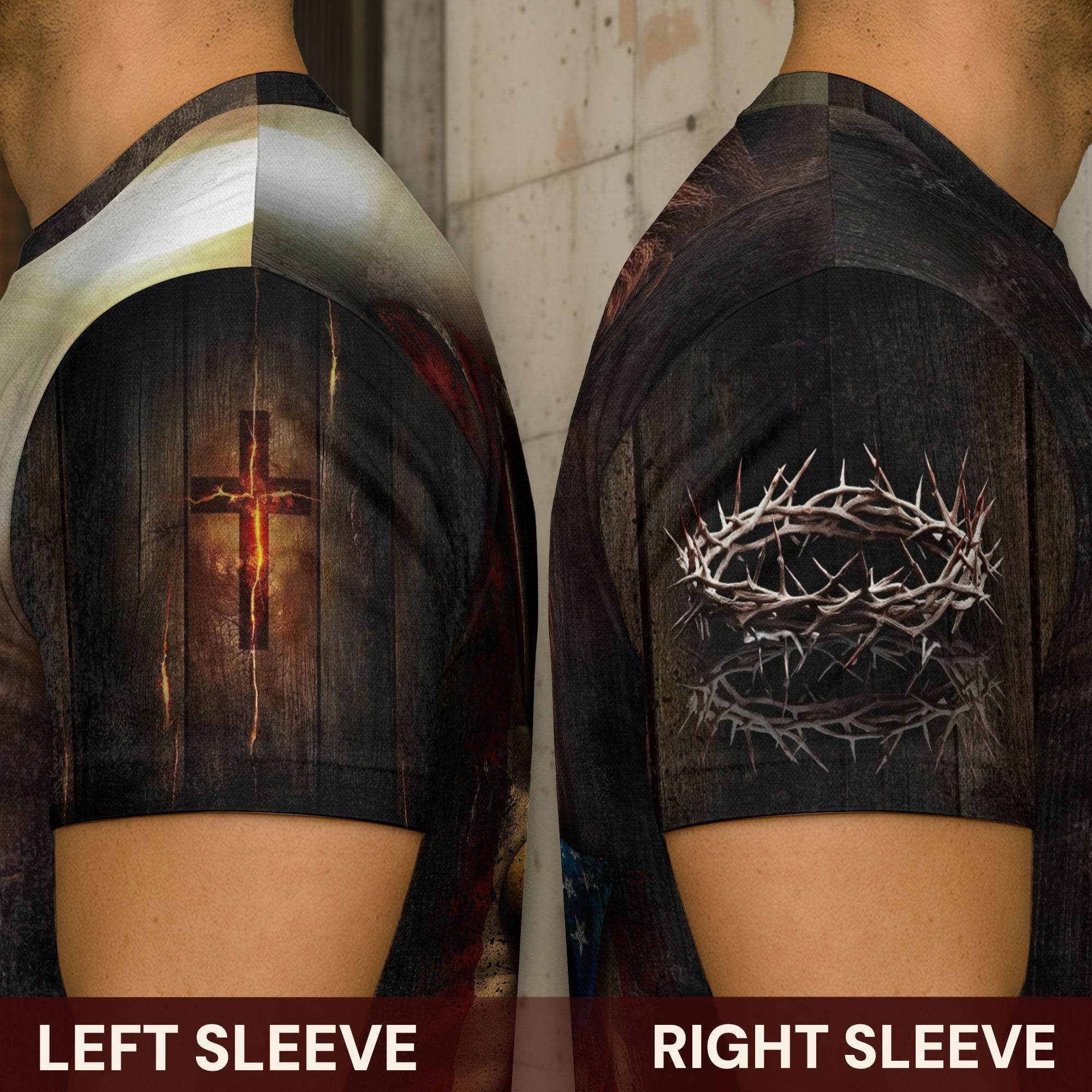 Faith Over Fear Lion & Cross Patriotic T-Shirt