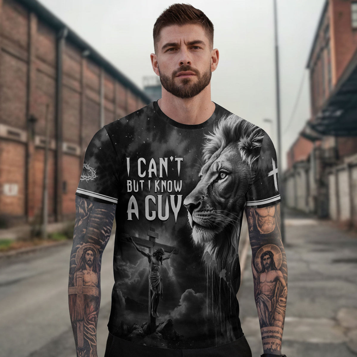 I Can’t But I Know A Guy Jesus Cross Lion Of Judah Christian Faith T-Shirt