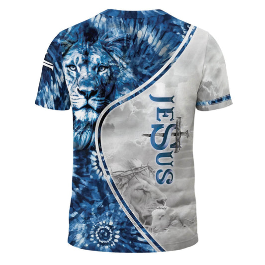 Blue Eyed Lion "Rooted In Christ" Colossians 2:7 Religious T-Shirt