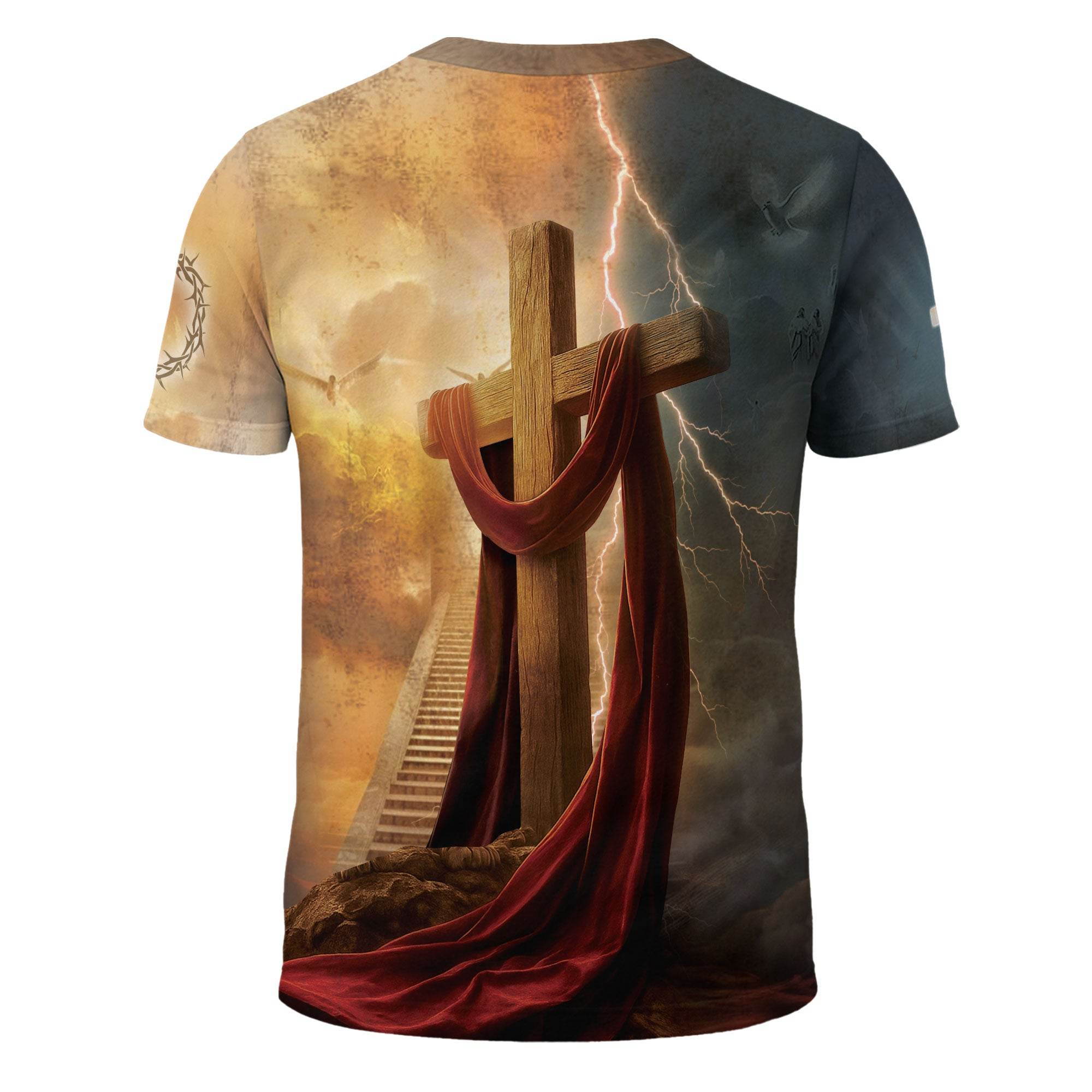 Faith Over Fear Lion Cross Christian T-Shirt