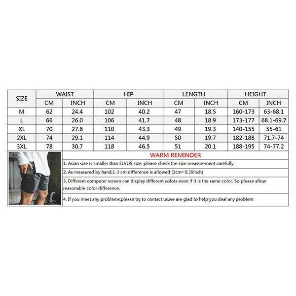 Men's Double Layer Sports Beach Shorts