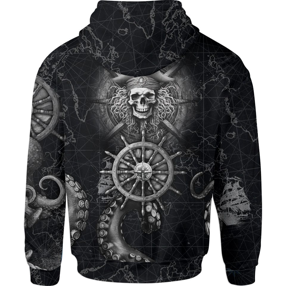 Black Beard Zip Hoodie