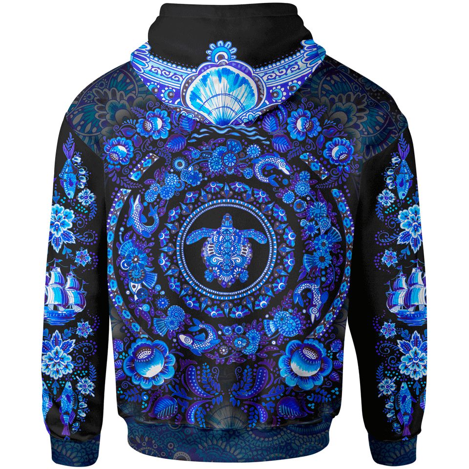 Delft Ocean Zip Hoodie
