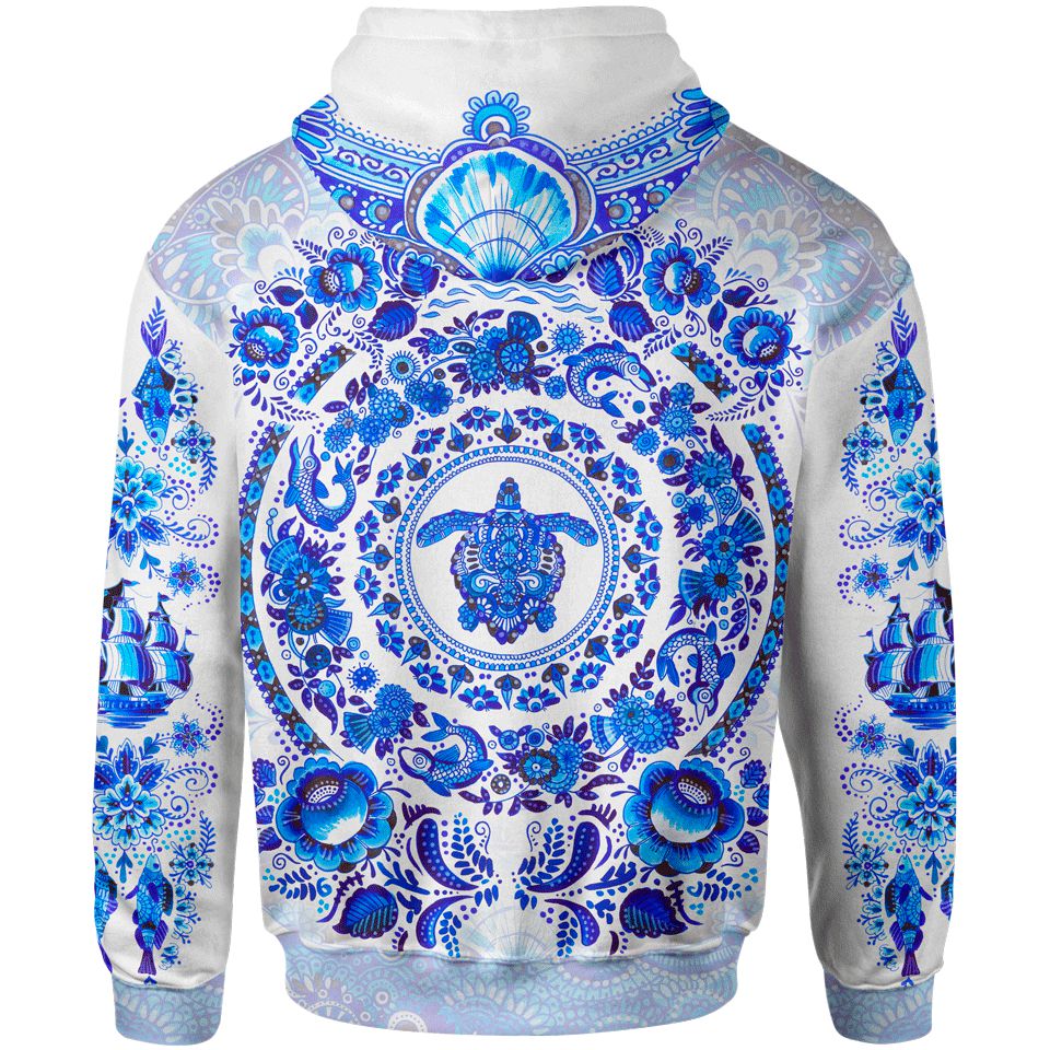 Delft Ocean Zip Hoodie