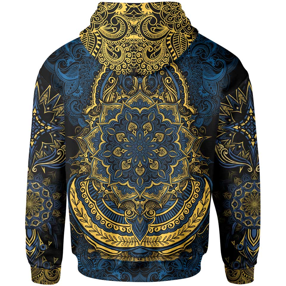 Elephant Mandala Zip Hoodie