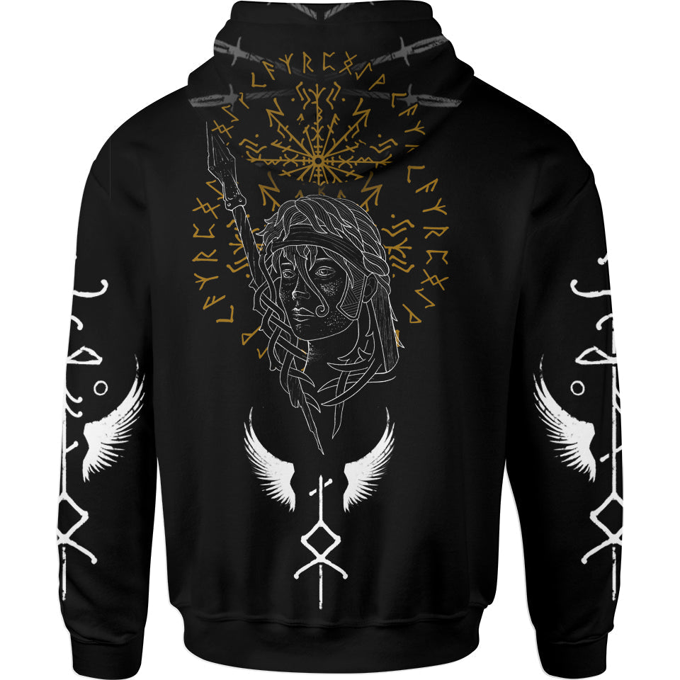 Runes of Valkyrie Zip Hoodie