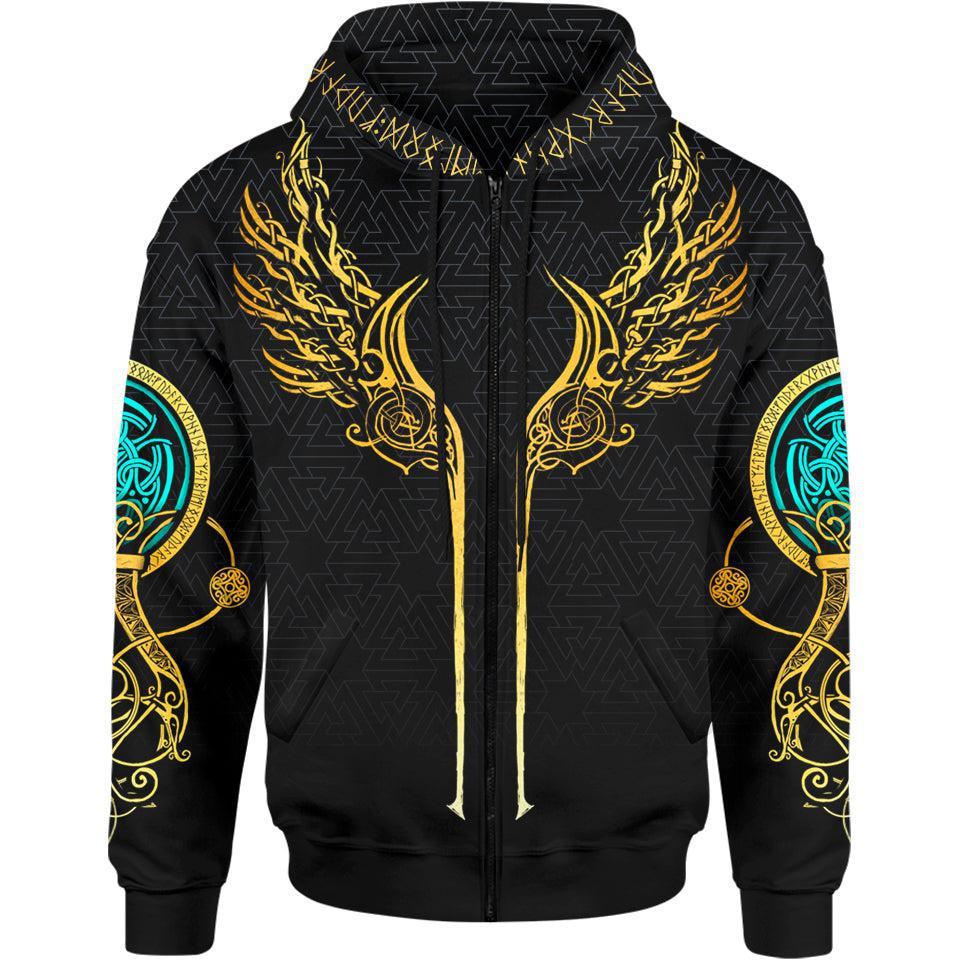 Valkyries of Valhalla Zip Hoodie - Gold Edition