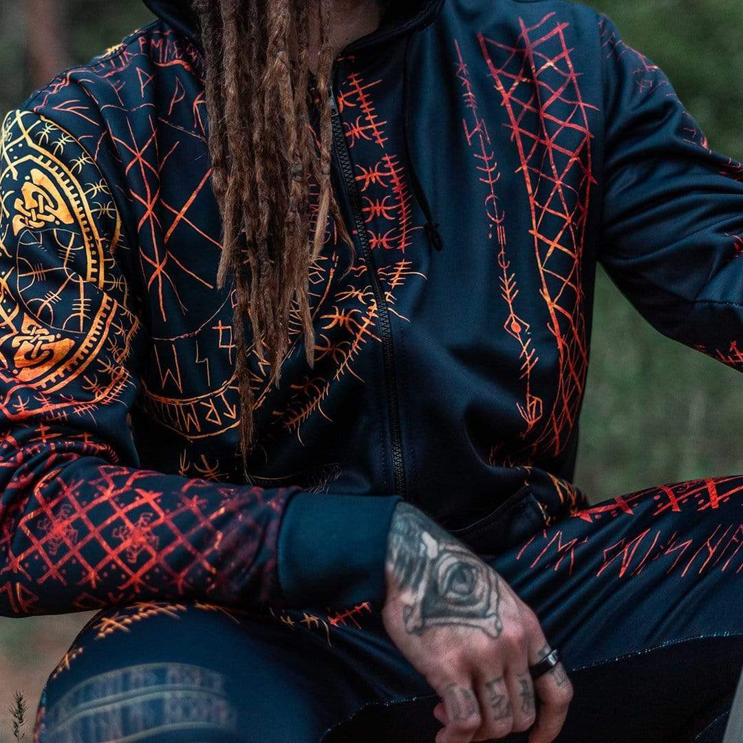 Viking Runes Zip Hoodie