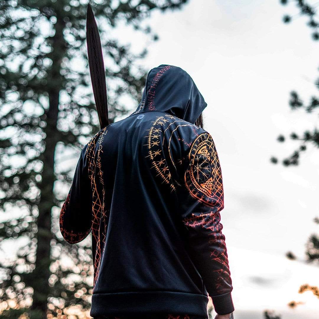 Viking Runes Zip Hoodie