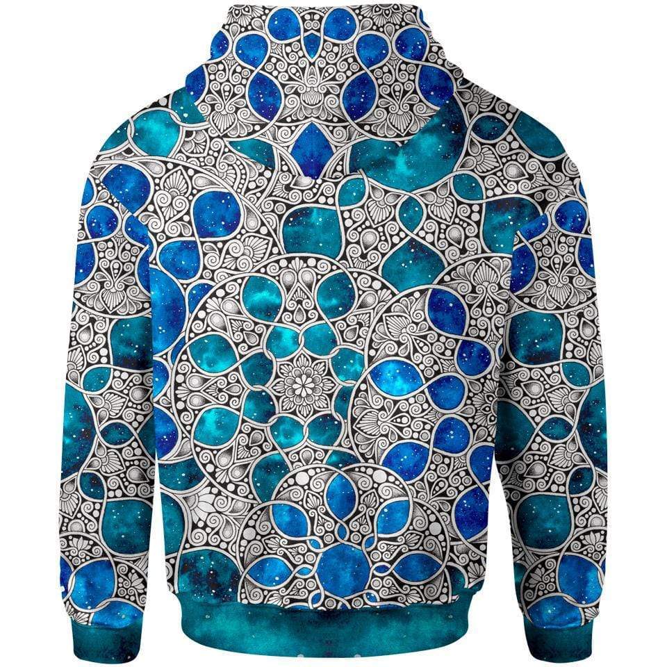 Watercolor Mandala Zip Hoodie