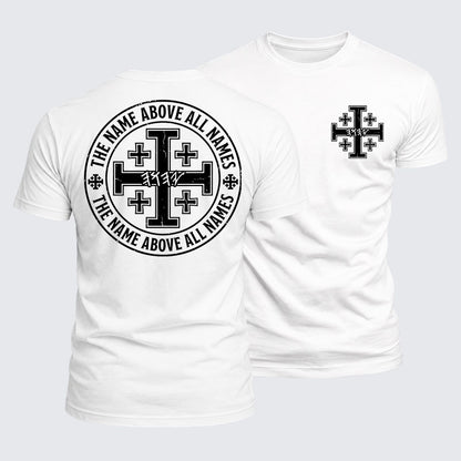 Luxe Mercerized Cotton Tee -  Yeshua Name Above All Names Yahweh YHWH Hebrew Name