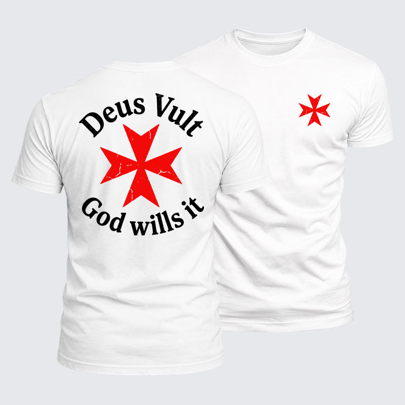 Luxe Mercerized Cotton Tee - Deus Vult: God Wills It