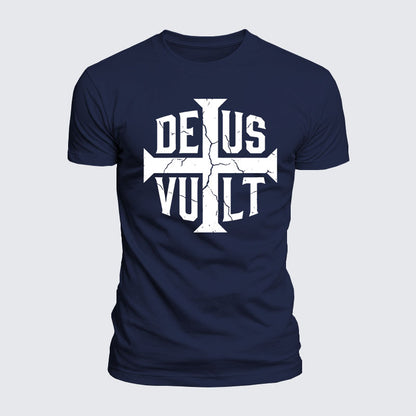 Luxe Mercerized Cotton Tee - Deus Vult