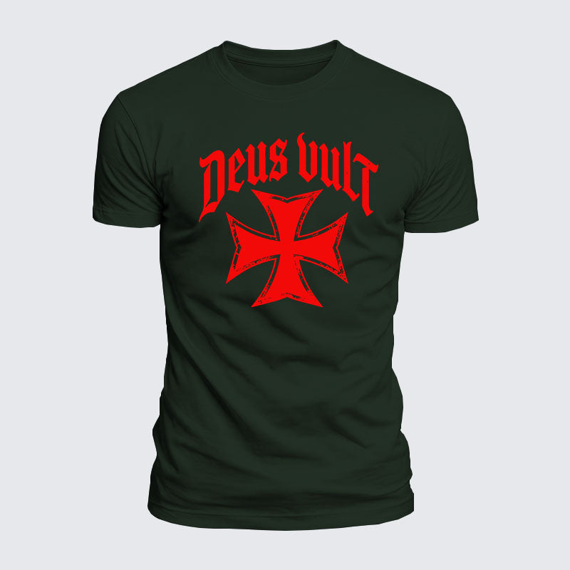 Luxe Mercerized Cotton Tee - Deus Vult