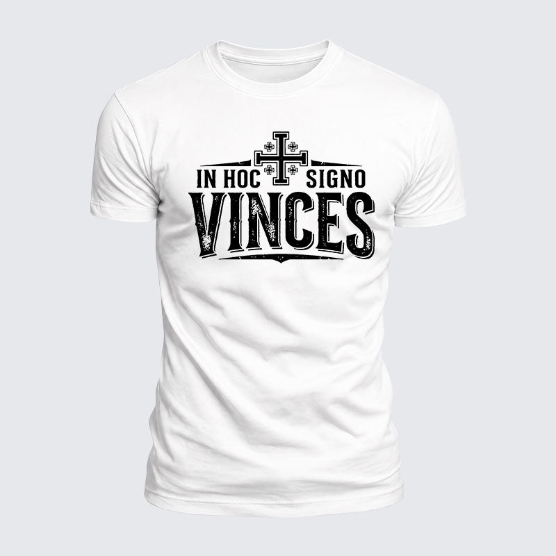 Luxe Mercerized Cotton Tee - In Hoc Signo Vinces