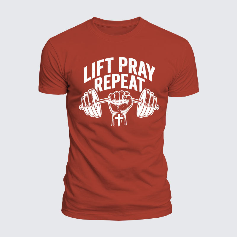 Luxe Mercerized Cotton Tee - Lift Pray Repeat