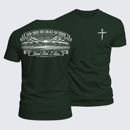 Luxe Mercerized Cotton Tee - God Shed His Grace On These - Numbers 6:25