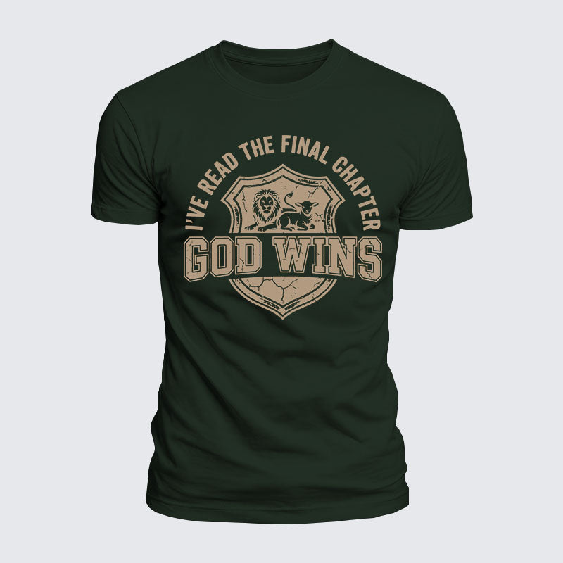 Luxe Mercerized Cotton Tee - God Wins I've Read the Final Chapter