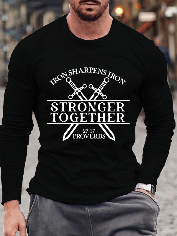Iron Sharpens Iron Cotton Long Sleeve T-Shirt