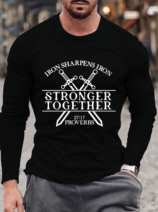 Iron Sharpens Iron Cotton Long Sleeve T-Shirt