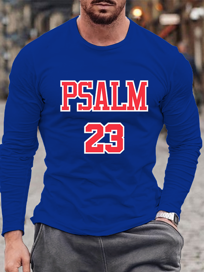 Psalm 23 Christian Cotton Long Sleeve T-Shirt