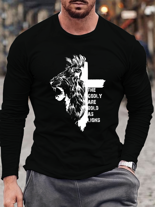 Cross Lion Long Sleeve T-shirt