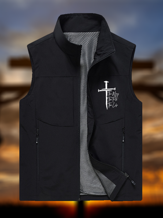 Jesus The Way The Truth The Life Jesus God Christian Outdoor Quick-dry Vest