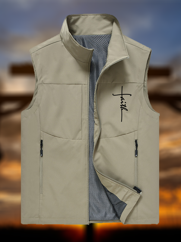 Faith Jesus God Christian Outdoor Quick-dry Vest