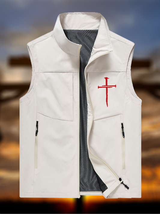 Red Cross Jesus God Christian Outdoor Quick-dry Vest