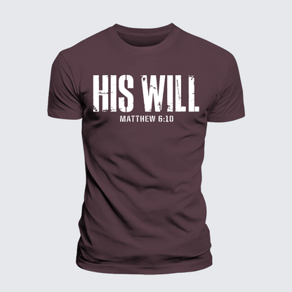 Luxe Mercerized Cotton Tee - His Will Matthew 6:10